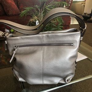 Coach metallic leather Carly bag